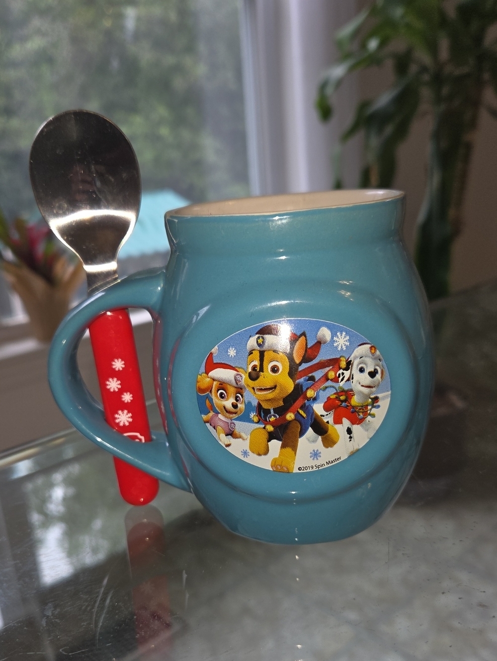 Paw Patrol Blue Ceramic Kids Mug with Spoon